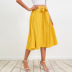 Solid Color Irregular High Waist Slim A-Line Skirt NSWCJ113975