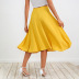 Solid Color Irregular High Waist Slim A-Line Skirt NSWCJ113975