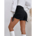 High Waist Wide Leg Zipper Shorts NSJM114058