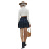 Plaid High Waist Pleated A-Line Skirt NSJM114060