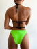 Hanging Neck Lace-Up Metal Ring Color Matching Bikini 2 Piece Set NSCSM114091