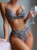 Bikini de cintura alta con estampado de leopardo NSDA114155