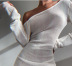 Long-Sleeved Backless Ice Silk Blouse NSFPP114215