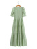 Round Neck Elastic Short-Sleeved Solid Color Dress NSXFL114268