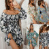 Long Sleeve Square Neck Slim Floral Dress NSDY114425