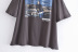 Camiseta de manga corta con cuello redondo y estampado de algodón NSAM114500