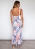 Printed Slim Backless Slip Dress NSHM114538
