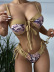 Bikini con costuras y estampado de serpiente NSCSM114574