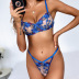 Hollow Lace Embroidery With Underwire Lingerie Set NSMDN114581