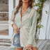 Long-Sleeved Loose Striped Shirt NSDY114678