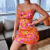 Printed Bright Color Slim Slip Dress NSAFS114725