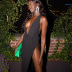 V-Neck Slim Sleeveless High Split Backless Prom Dress NSKKB114737
