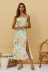 Sling Lace-Up Backless Split Floral Dress NSAM114802