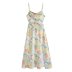 Sling Lace-Up Backless Split Floral Dress NSAM114802