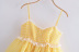 Suspender Low-Cut Stitching Plaid Organza Lace Princess Dress NSAM114821
