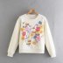 Embroidered Round Neck Long Sleeve Casual Sweatshirt NSAM114826