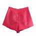 Pleated Decorative Solid Color Shorts NSAM114839