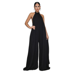 women's chiffon backless jumpsuit nihaostyles wholesale clothing NSXPF78561