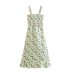 Suspender Backless Floral Dress NSXFL114994