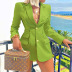 Candy Color Long Sleeve Slim Single breasted Suit Jacket NSJZC109820