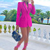 Candy Color Long Sleeve Slim Single breasted Suit Jacket NSJZC109820