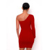 Single Long-Sleeved Irregular Hollow Slim Dress NSHWM109883