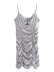 Silk Satin Texture Pleated Sling Dress NSAM109926