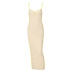 V-Neck Slim-Fit Split Sling Dress NSHTL109949