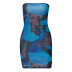 Printed Tube Top Slim Dress NSHTL109952