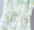 Floral Print Split Short Sleeve Square Neck Dress NSAM109992