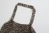 Halter-Neck Zebra Print Waist Dress NSAM109995