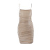 Solid Color Pleated Back Slit Prom Sheath Dress NSLBK110024