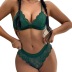 Solid Color Embroidery Lace Sexy Lingerie Set NSRBL110076