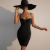 Solid Color Low Cut Slim Slip Dress NSHTL110120