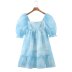 Organza Short Puff Sleeve Fluffy Princess Dress NSAM110431