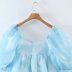 Organza Short Puff Sleeve Fluffy Princess Dress NSAM110431