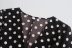 V-Neck Long-Sleeved Polka-Dot Printed Waist Dress NSAM110518
