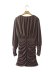Bright Silk V-Neck Elastic Pleated Slim Long-Sleeved Dress NSAM110565