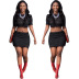 Waistless Lace Short Sleeve Top Slim Skirt 2 Piece Set NSYDF110662