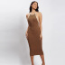 backless solid color sling dress NSLSA110797