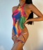 Strap Gradient Color One-Piece Swimsuit NSDYS110880