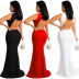 Hot Drilling Mesh See-Through Sleeveless Backless Prom Dress NSXYZ110912