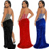 Hot Diamond Sequins Perspective Sling Prom Dress NSXYZ110918