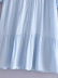 Solid Color Rayon V Neck Lace-Up Fringed Loose Dress NSBRF110919