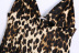 Leopard Print V Neck Suspender Dress NSBRF110930