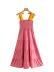 Vestido de tirantes plisado elástico en contraste de color NSBRF110945