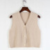 Solid Color Sleeveless Knitted Vest NSJR17165
