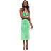 Knitted Waist-Slim Hollow Lace-Up Sling Dress NSXPF111044
