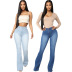 High-Waisted Stretch Slim Bootcut Jeans NSQYT111129