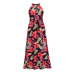 Halter Neck Retro Print Sleeveless Dress NSHYG111305
